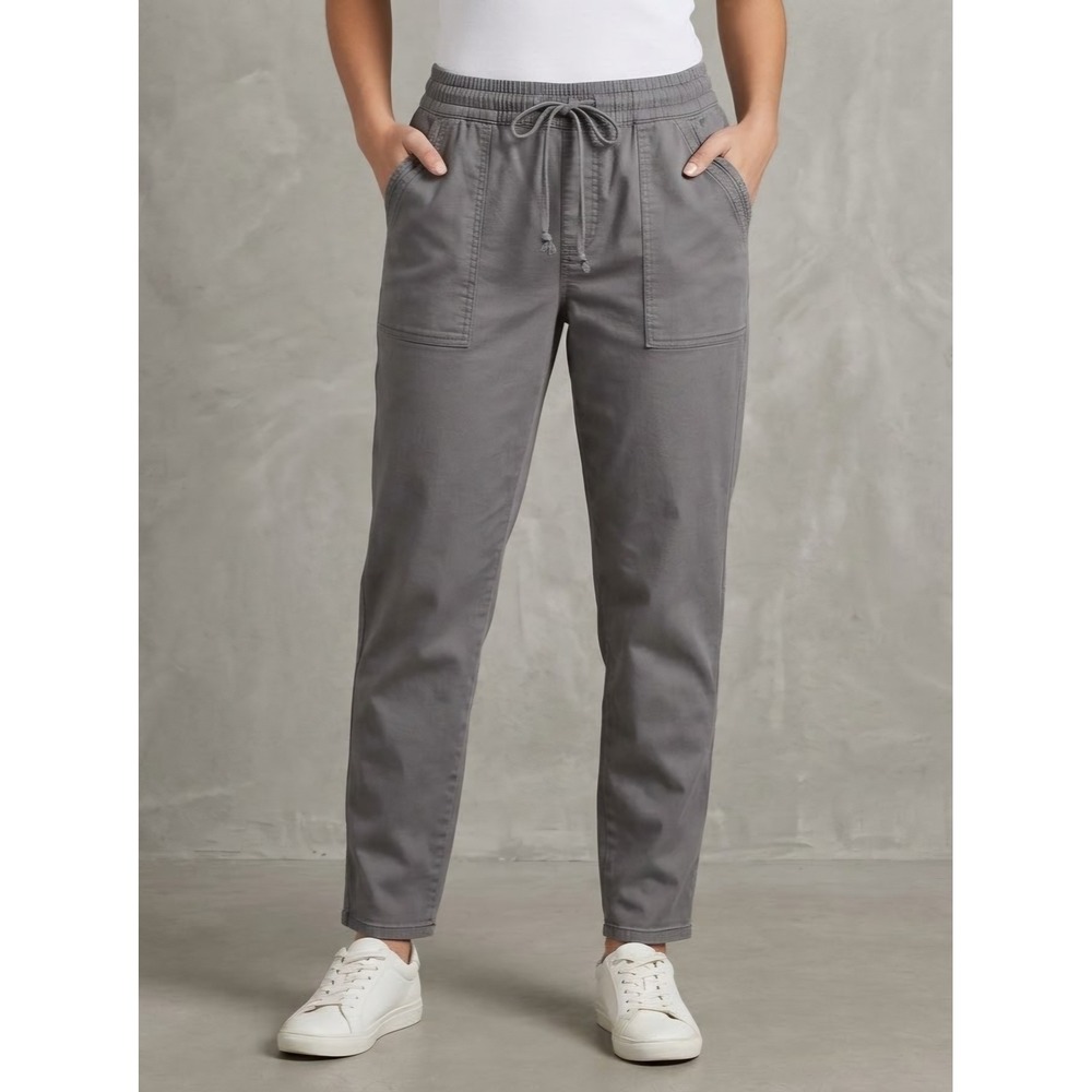 Maurices Gray Utility Jogger Drawstring Elastic Waist Cargo Pants 18W